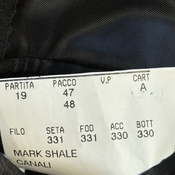 CANALI Mens 3 Button Suit Jacket Lana Wool Blazer Coat Black Mens 44 L FLAWS - Picture 7 of 13